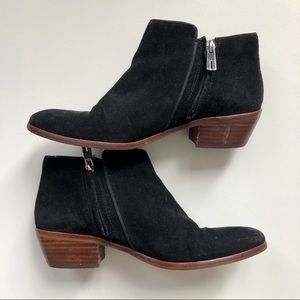 Sam Edelman Black Suede Booties Size 6.5